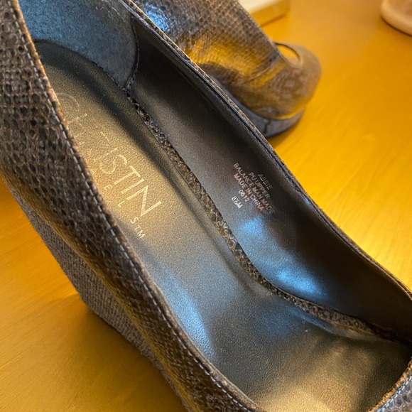 Christin Michaels Tweed Platform Wedges - Picture 3 of 4